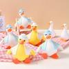 Costume Changing Duck Soft Rubber Animal Squishy Cartoon Doll Kids Hand Squeeze Toy For Stress Relief