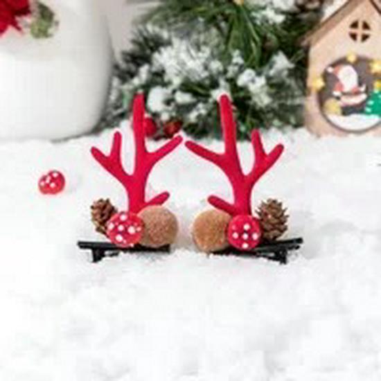 Barrette Serre-tête Bois de Faon Style Mori - Accessoire de Cheveux de Noël Mignon d'Inspiration Féerique pour Femmes