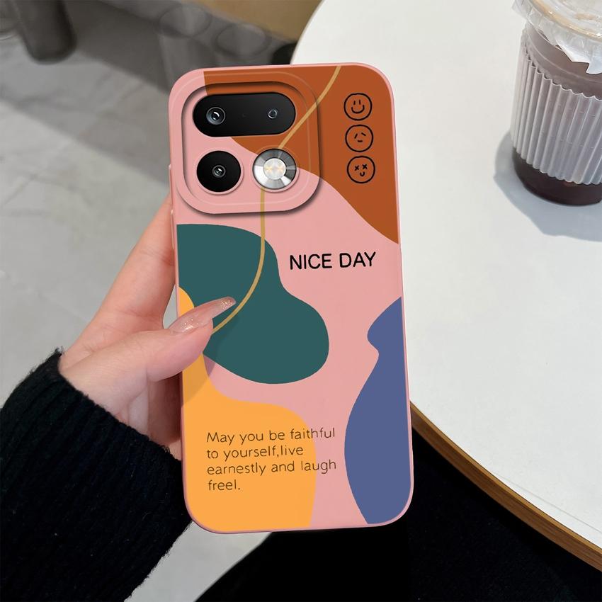 For OPPO Realme 16 14 15 Pro Plus C85 Pro OPPO A96 A95 A93 A92 A91 A77 A78 Phone Case Abstract Art Soft Liquid Silicone High Quality Shockproof Covers