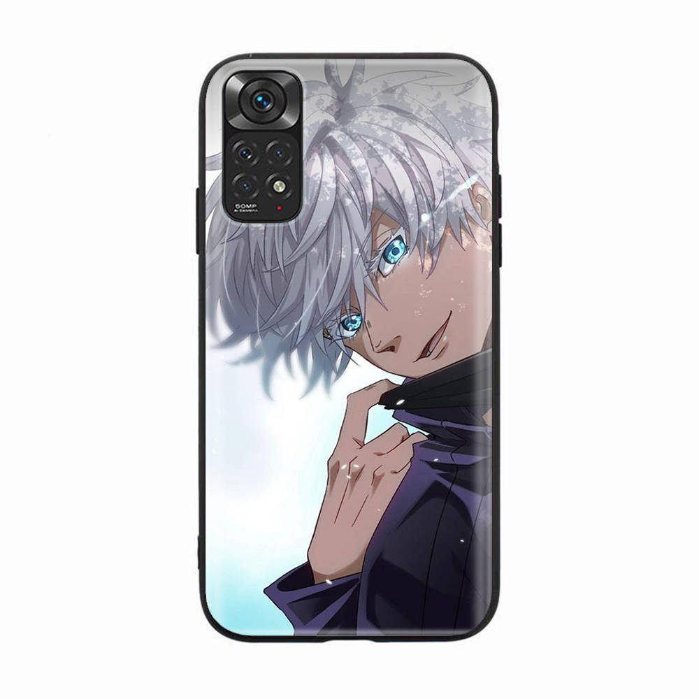 

Чехол D-53 Jujutsu Kaisen Black Sofe для iPhone 16 15 Plus 14 13 Mini 12 11 Pro 8 6 6S SE 5 XR XS Max Realme C30 C33 C32 9I VIVO V29 V27 V23 Y36 iPhone XR арлекин