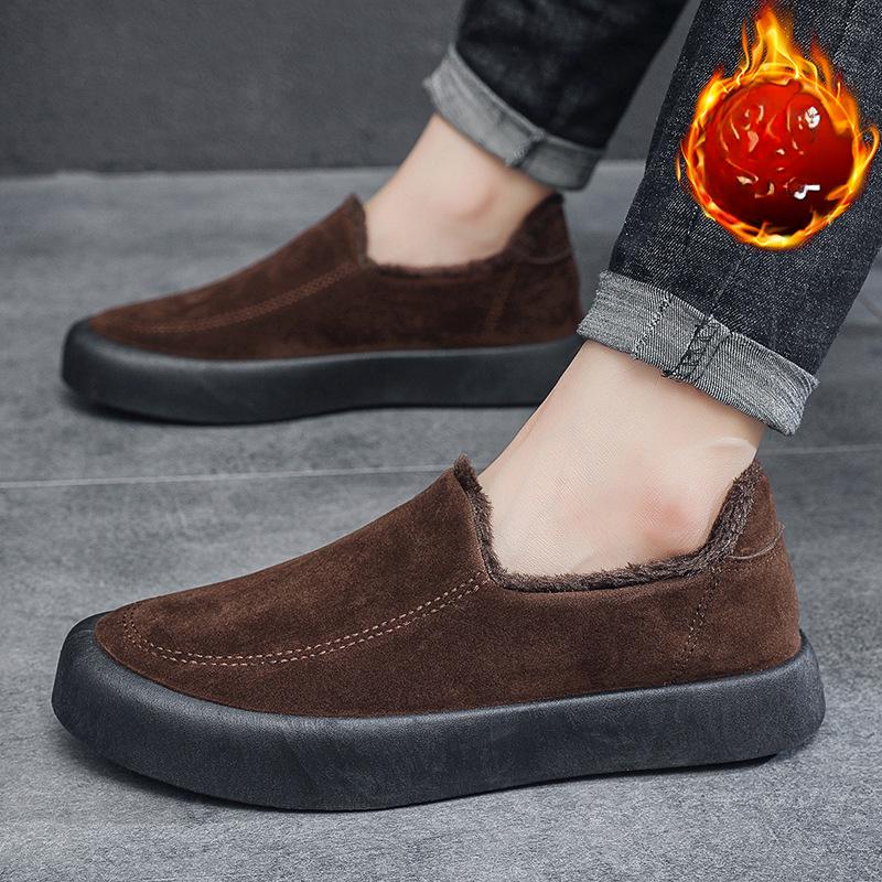 Pánské zimní boty Nové Velká velikost Teplé Outdoorové Plyšové Ležérní boty Britský styl Pohodlné Trendy Skateboardingové boty