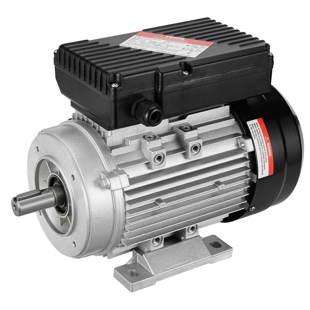 0.75KW Electric Motor 1400RPM AC 220~240V 5.45A 1-Phase 19mm Keyed Shaft