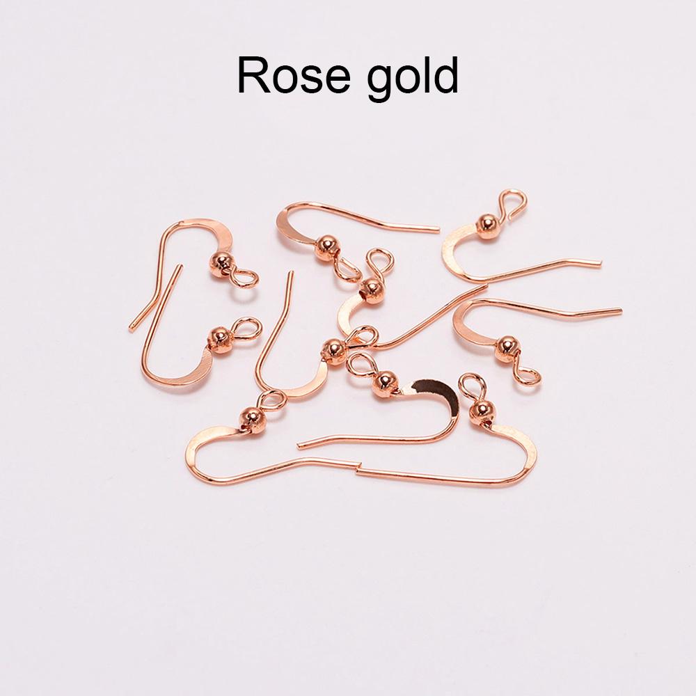100Pcs 19*18mm Earring Components Hooks Twist  Gold Bronze Ear Hook Clasps Earring Wires Findings For DIY Jewelry Making