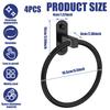 4Pcs Aluminum Towel Ring for Bathroom Rustproof Towel Holder Ring with Fixing Kit Wall Mounted for Bathroom and Kitchen