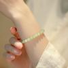 Armband i imiterad Hetian-jade, kalcedon och agat för damer och herrar, Armband i klar vattenkristall, Armband i jadegrön och vit jade, Hetian-jade