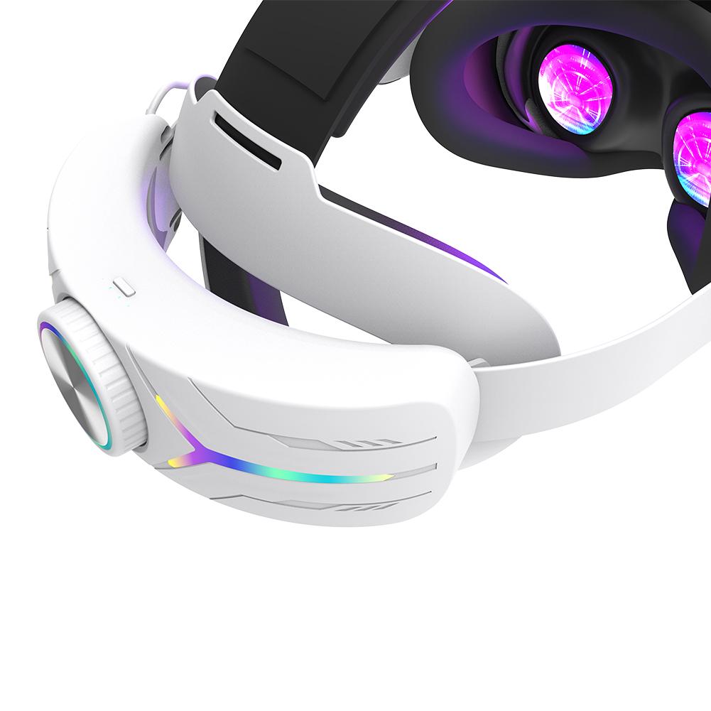 Adjustable RGB Head Strap for Meta Quest 3S 12000mAh Battery Extend VR Playtime Comfort Replacement for 3S Head Strap Access