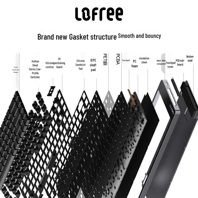 Lofree FLOW2 84-Key Low Profile Wireless Bluetooth Mechanical Keyboard