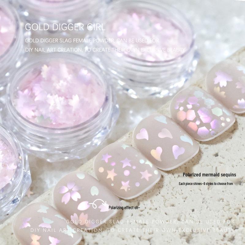 

Mermaid Iridescent Nail Art Sequins: Mixed Glitter with Butterfly & Star Shapes