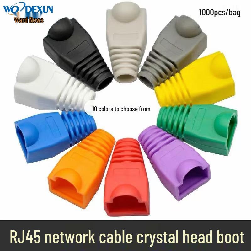 

CNCOB Colorful Engineering-Grade RJ45 Cat5e Network Cable Crystal Head Protector 8P8C