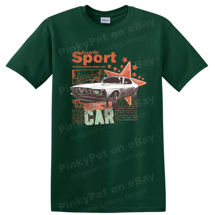 Muscle Car Retro Vintage Sport T Shirt Graphic Tee for Car Enthusiasts