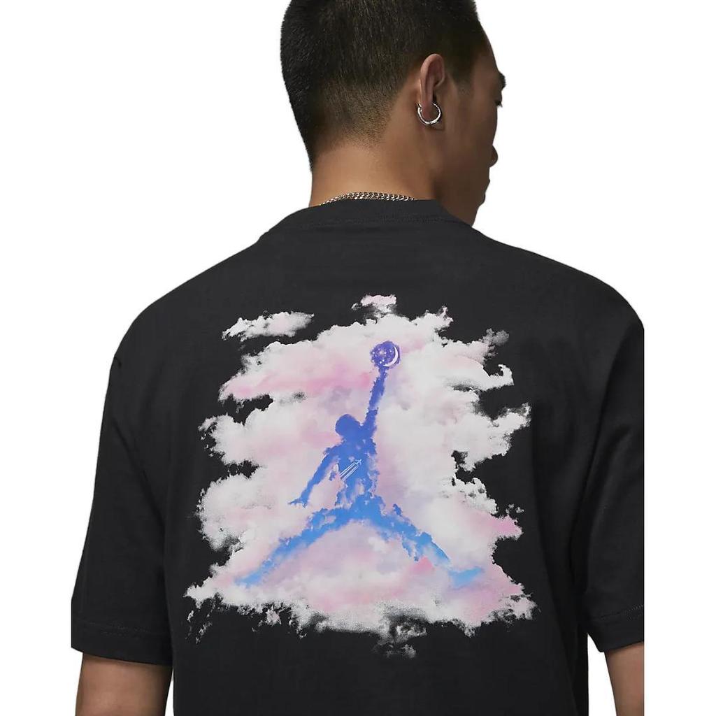Jordan Drop Shoulder Sleeve T-Shirt Men's Black (Unisex) T-Shirts FD6555 010