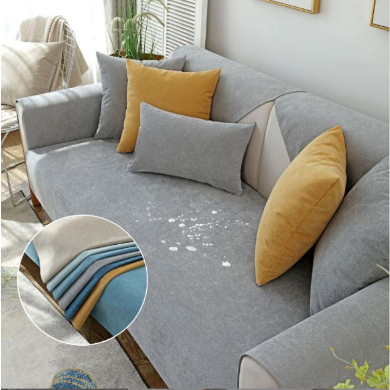 

Waterproof Sofa Cushion Four Seasons Universal Non-Slip Simple Pet Non-Stick Hair Urine Insulation Sofa Cover Backrest Full Covered Cloth 70*70