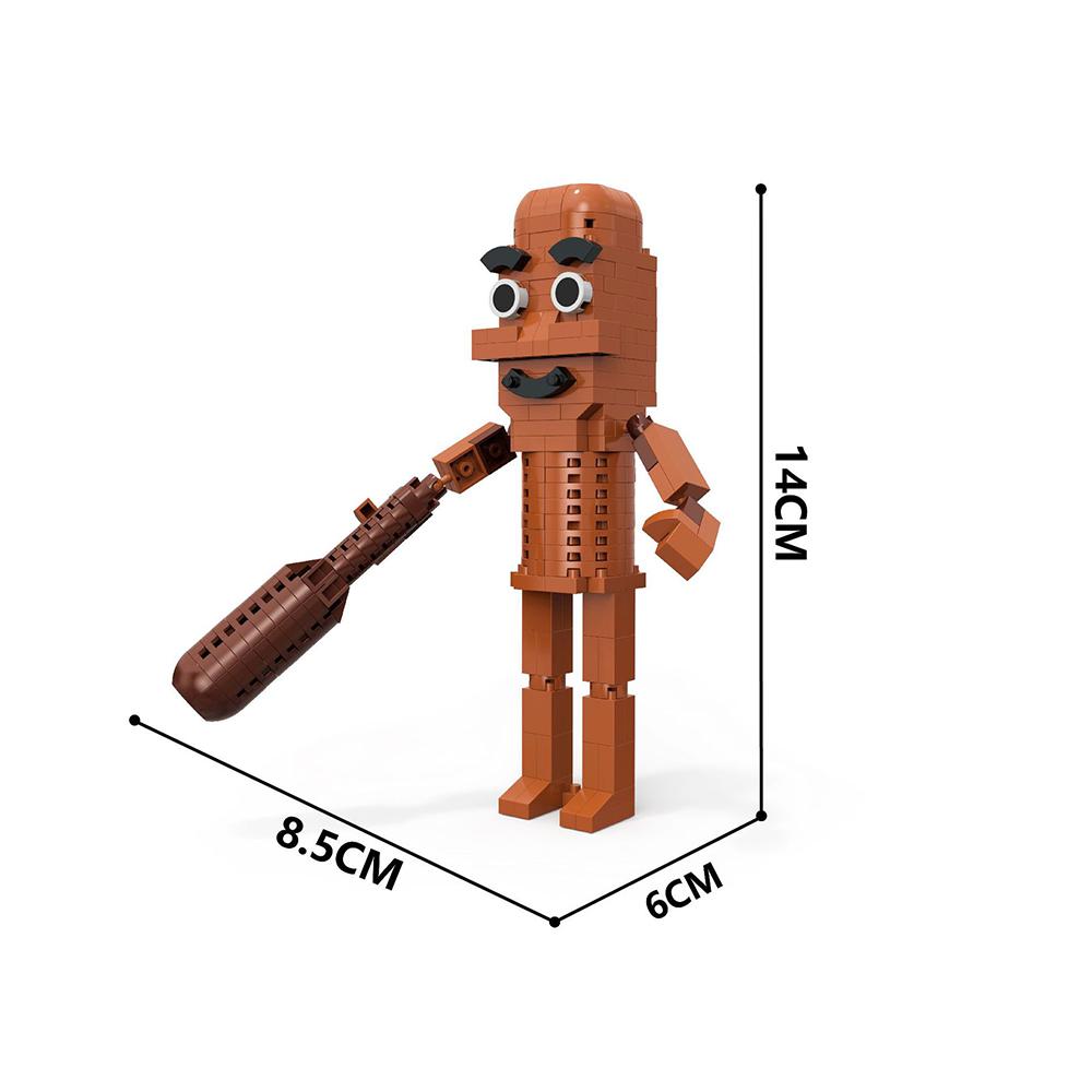 Brainrot Bricks Tung Tung Sahur Figures Tralalero Tralala Building Blocks, Cultural Character Model for Kids Birthday Gift