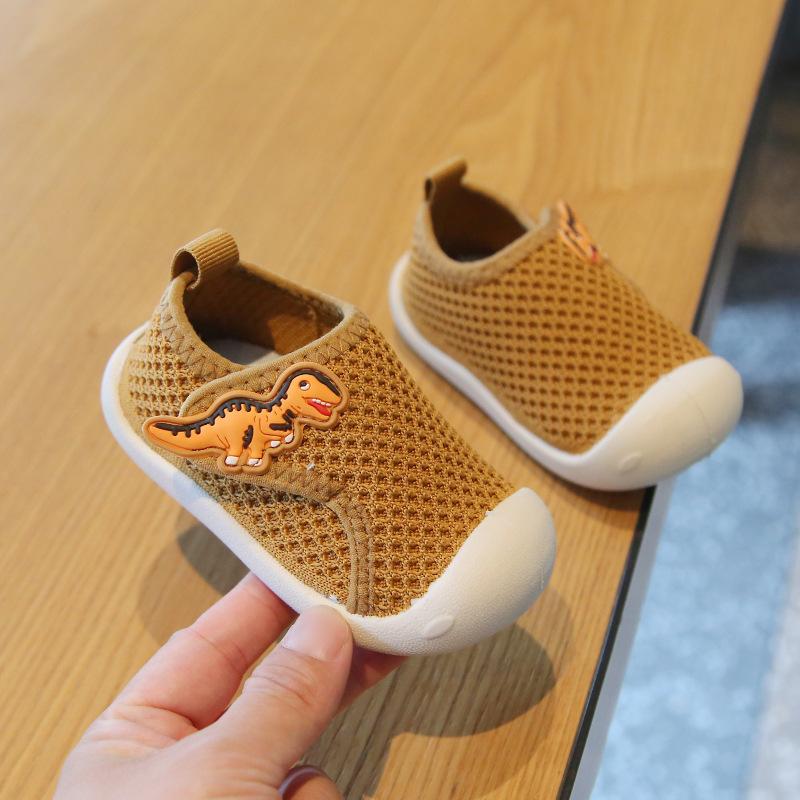 

Spring Walkers New Fashion Breathable Baby Girl Shoes Soft Soled Versatile Anti Slip Boy Shoes Simple Cartoon Cute Canvas Shoe 14insole12cm жёлтый