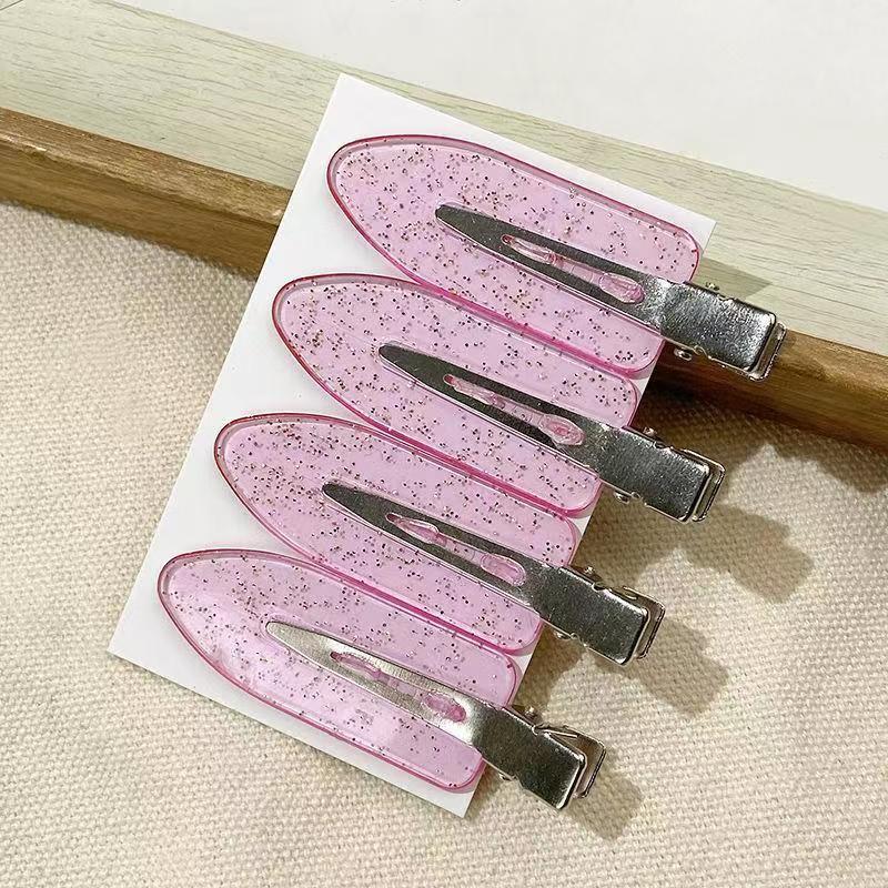 DIY Transparent Seamless Duckbill Hair Clips with Cream Glue - Colorful Internet Celebrity Side Bang Clips