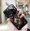 Light Luxury Retro Oil Painting Flower Butterfly Apple 16e Mobile Phone Case Glass iPhone17pro Hard Case Protective Case