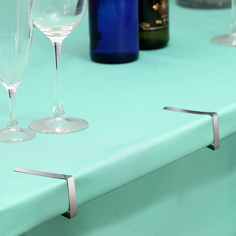 Tablecloth Clips 1/6/12 PCS Stainless Steel Flexible Picnic Table Cloth Cover Clamp Holders Keep the Tablecloth In Place