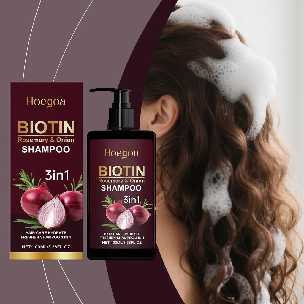 Hoegoa 3-in-1 Shampoo - Gentle Cleansing Strengthening Hair, Soft Shiny Moisturizing Scalp, Clean Refreshing