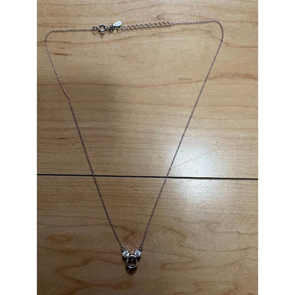 Used cross four mickey mouse necklace