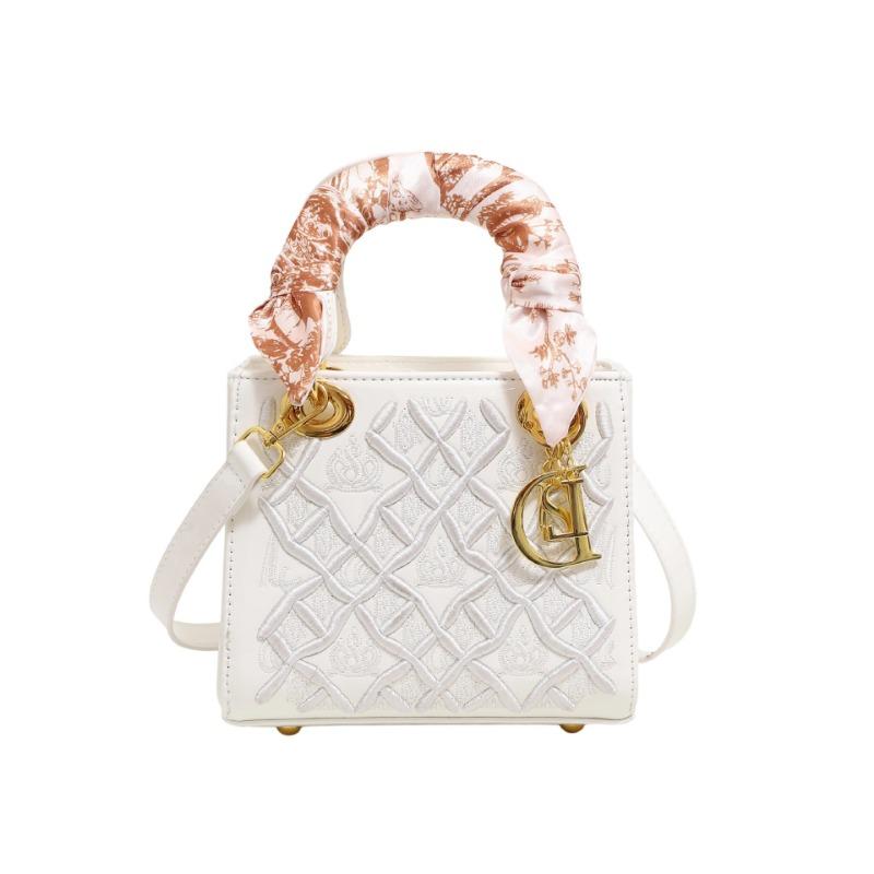 Heavy Industry Embroidery Versatile Princess Diana Bag New Silk Scarf Handbag Bag Women's Premium Shoulder Crossbody Bag