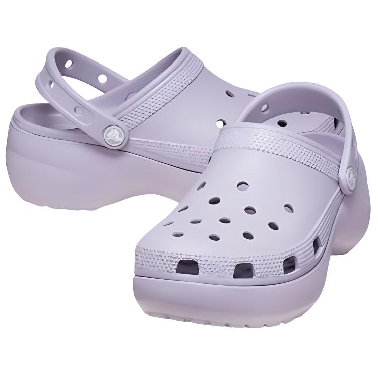 Crocs Classic Platform Clog EVA Thick Sole Slip-On Clogs Women clogs Misty-Purple 206750-5PS