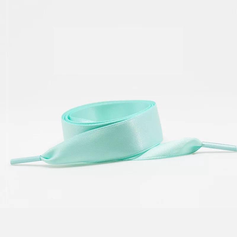 1 pereche 2 CM lățime șireturi satinate plate din panglică de mătase șireturi cizme adidași șiret 19 culori lungime 80CM 100CM 120CM S-1