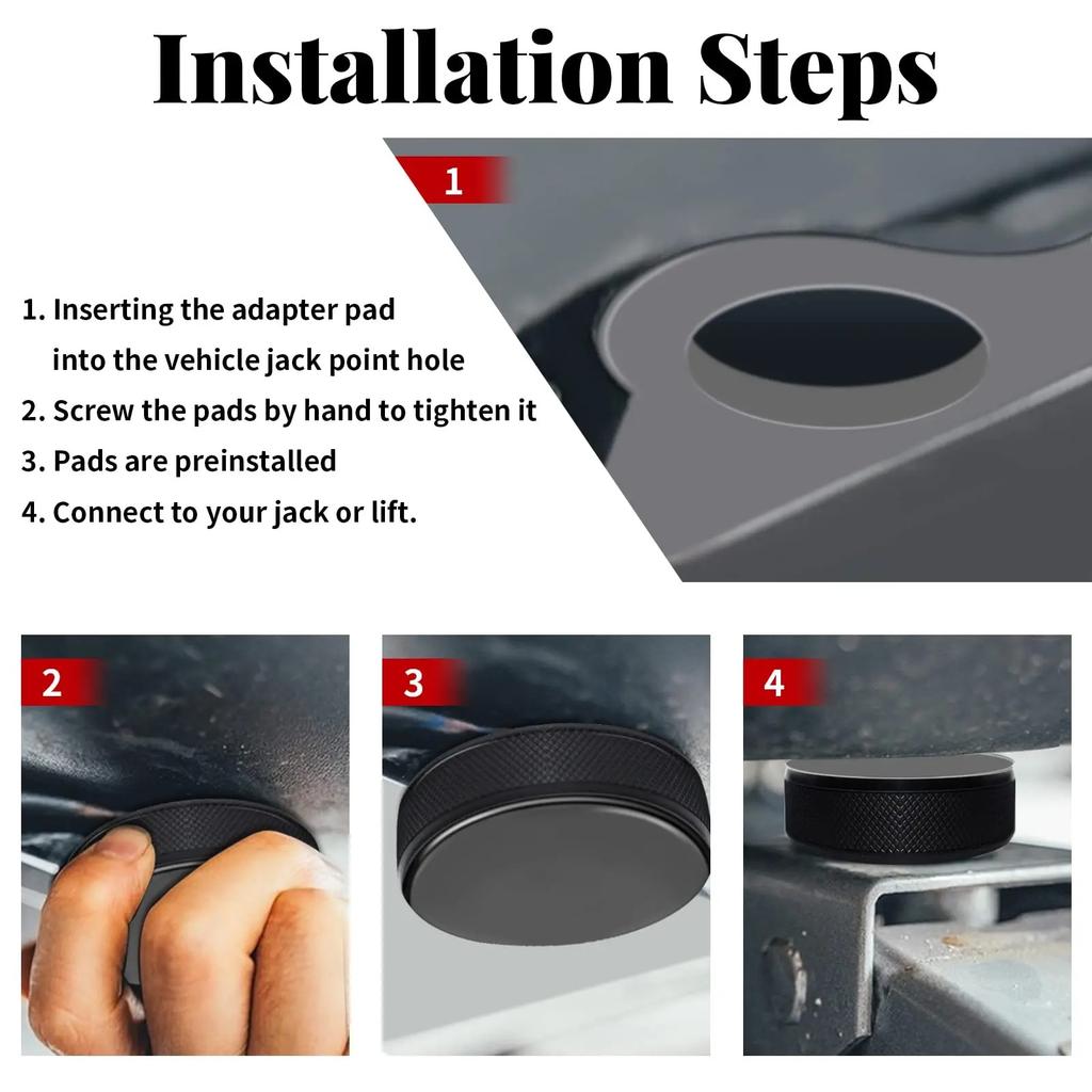 Silicone Lifting Jack Pad for Tesla Model 3/S/X/Y 4 Pucks with Storage Case for Tesla Vehicles RepairTools 2013-2024 Accessories