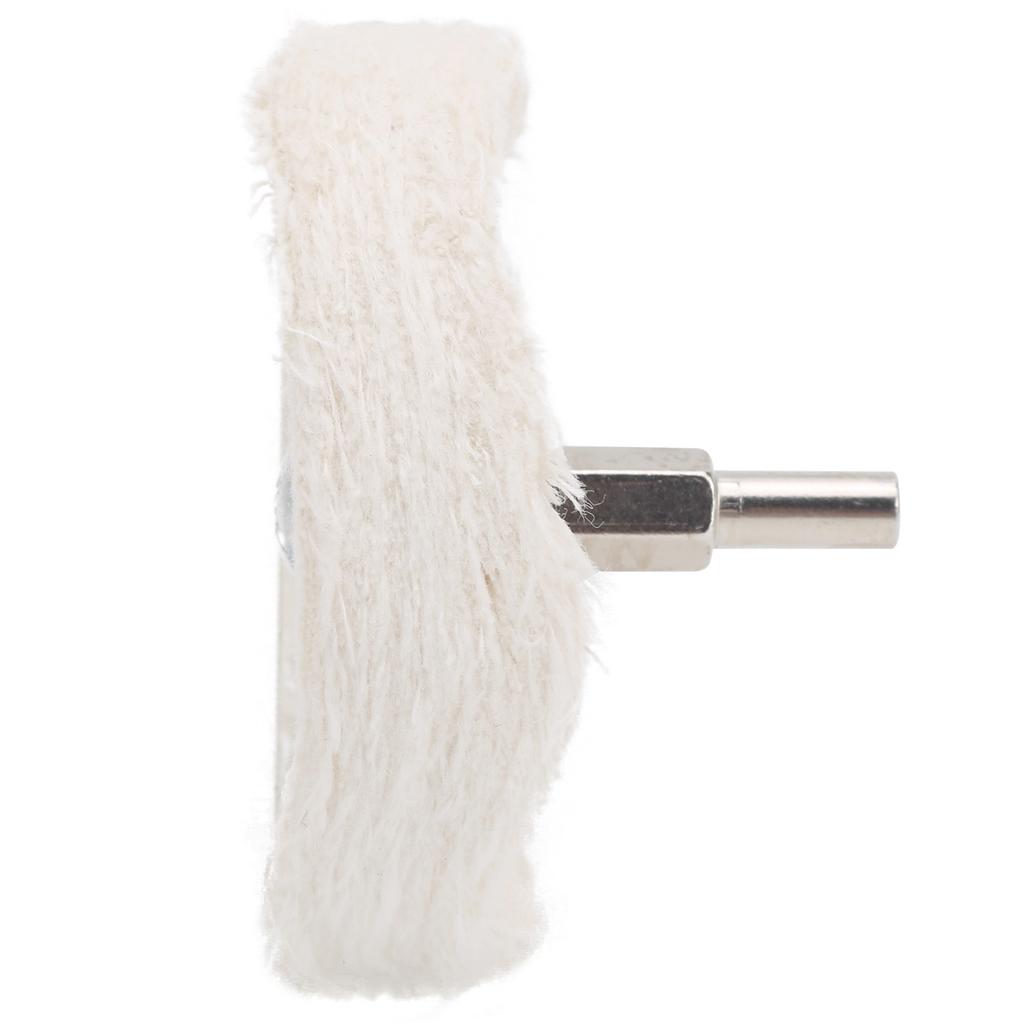 White Cloth Polishing Wheel Flat Type Cotton Mirror Surface Grinding Tools with Handle75mm