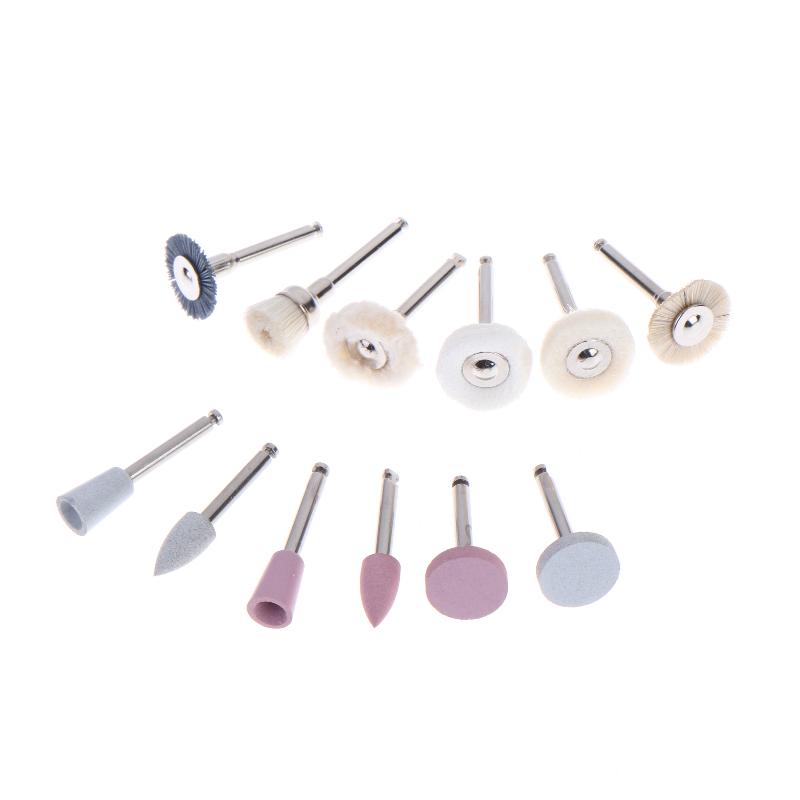 12Pcs Mixed Grinding Heads Set Silicone Abrasive Tips for Rotary Tool High Precision Polish On Metal Wood Jewelry Crafts