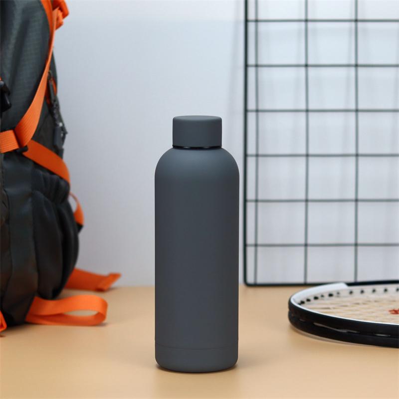 750ml Insulated Bottle Solid Color Stainless Steel Jug with Lid Large Capacity Ice Coffee Cup Portable for Driving Travel Home
