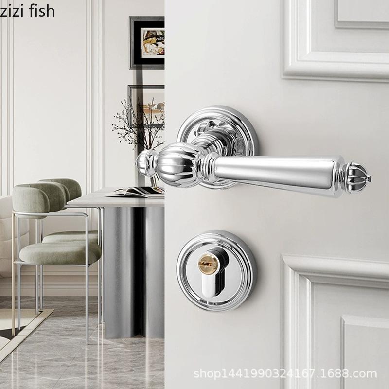 Gate Bedroom Door Lock Aluminium Alloy Silent Door Lock Door Handle Hardware Accessories Split Locks Metal Safety Locks