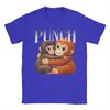 Novelty Punch Monkey Hugging OranMama TShirt Unisex Womens Crew Neck Cotton T Shirts Short Sleeve Tees Party Clothes