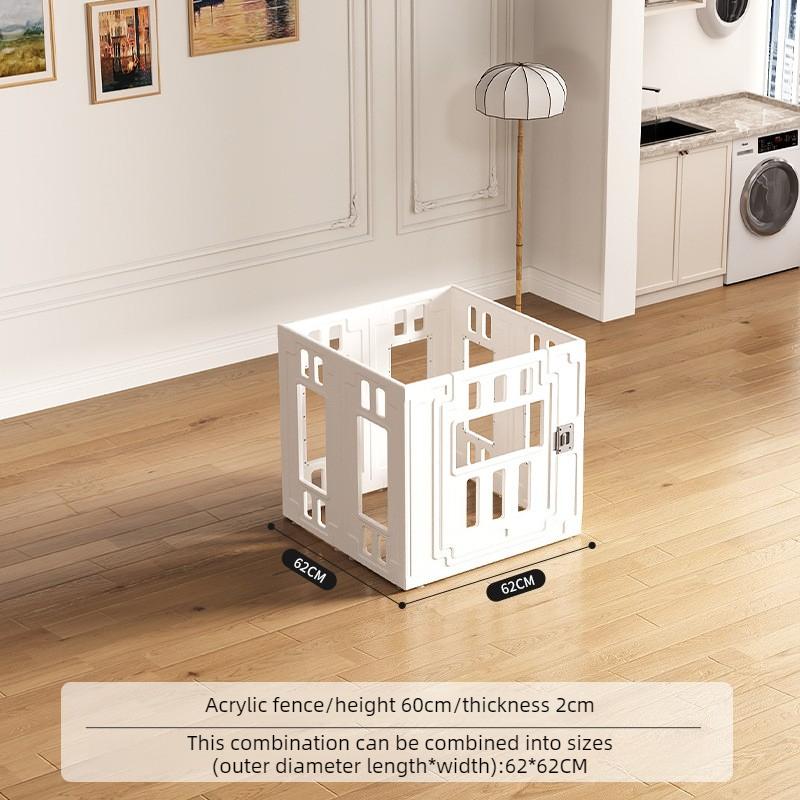 

Dog Playpen Indoor Detachable Plastic Dog Fence Safety Enclosure with Door for Small Medium Dogs Cats Puppy Activity Cages Height 60cm