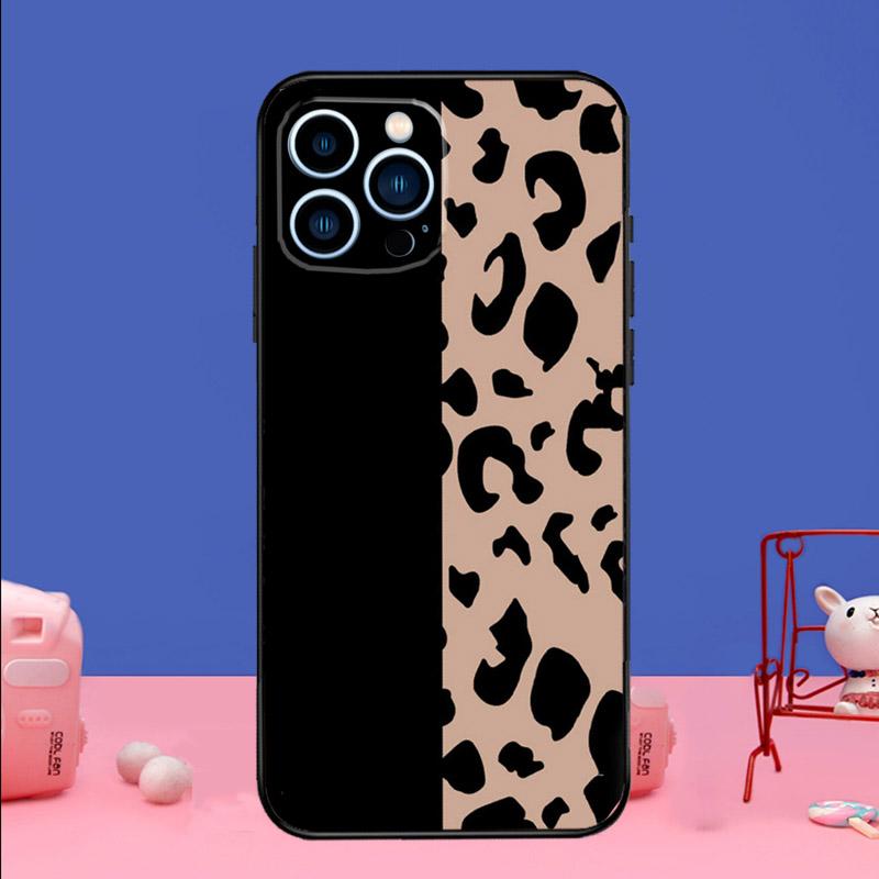 Fashion Leopard Print Phone Case For iPhone 17 16 15 14 13 11 12 Pro Max Plus 13 12 mini 16e 17 Air Bumper Cover