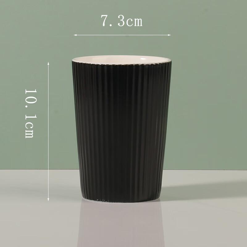 Ceramic Striped Mouthwash Cup