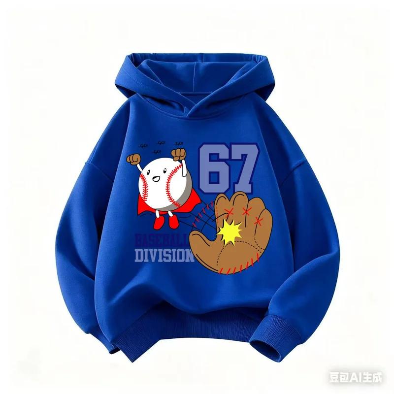 Cartoon Girls Boy Hoodie 67 Six Seven Print Clothing Rouba a BrainRot Brainrot Sweatshirt Kids Fashion Tops