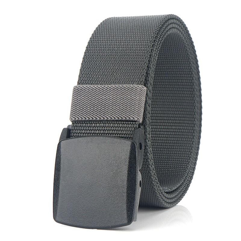 

Casual All-matching Men s Belt Jeans Quick-drying Nylon Automatic Buckle 120cm темно-сірий