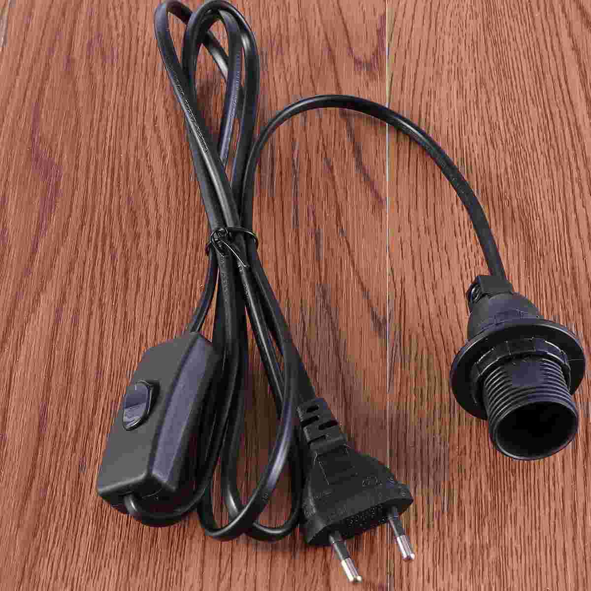 

18м Удлинитель Подвесной Фонарь Подвесной Светильник Ламповый Шнур Кабель Патрон E14 Вкл/Выкл Вилка ЕС (черный) чёрный