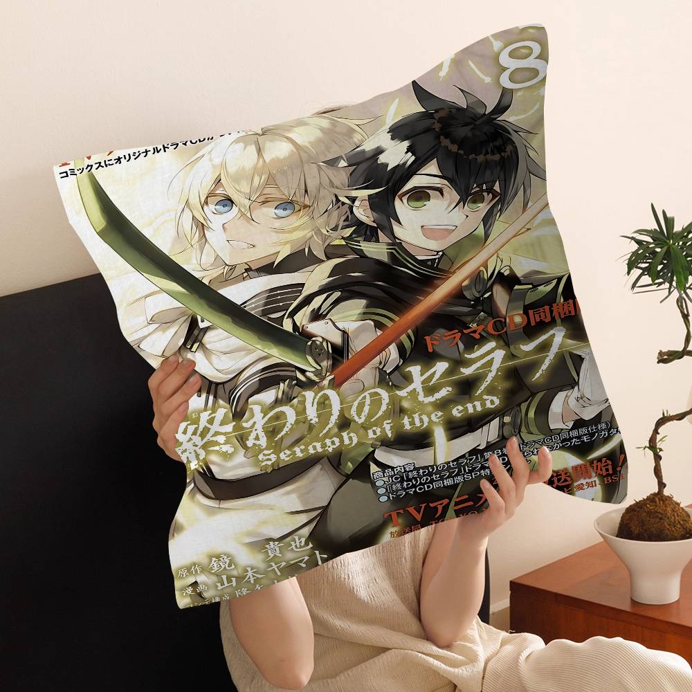 Anime Seraph Of The End Pillow Gift Home Office Decoration Pillow Bedroom Sofa Car Cushion CoverPillow Case