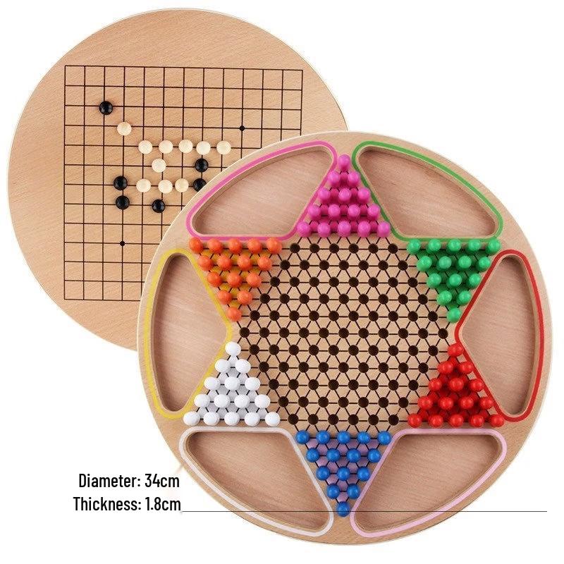 Mussels 3-in-1 Wooden Board Game Set