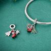 Copper Christmas Tree Bells Elk Charm Pendant Beads Fit Original Bracelet For Women Valentine Day Jewelry Gifts