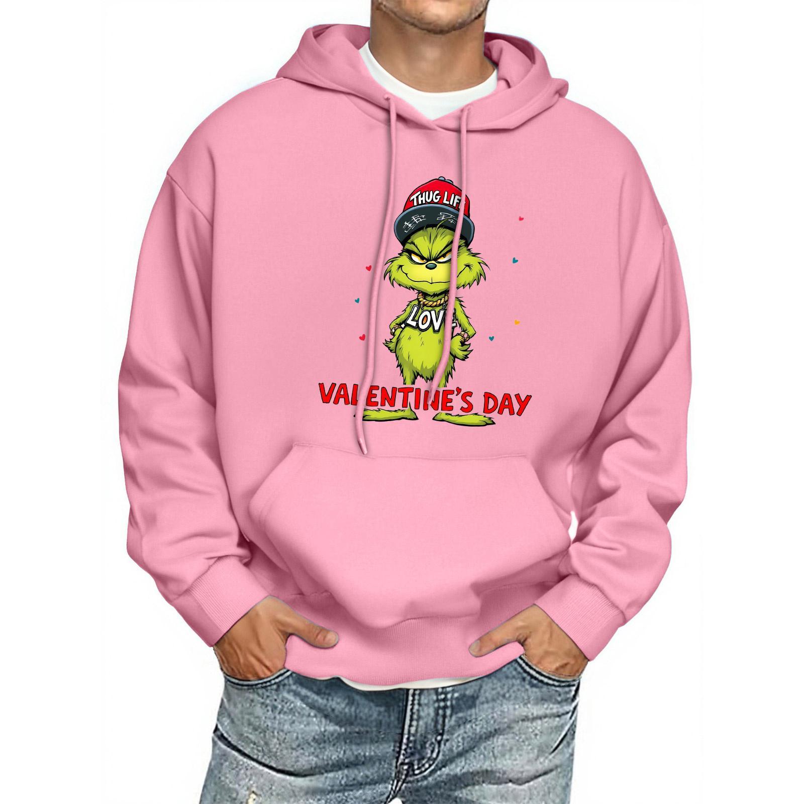 

Men s Print Hooded Sweatshirt Long-Sleeve Casual Pullover Hoodie Hooded Sweatshirt M