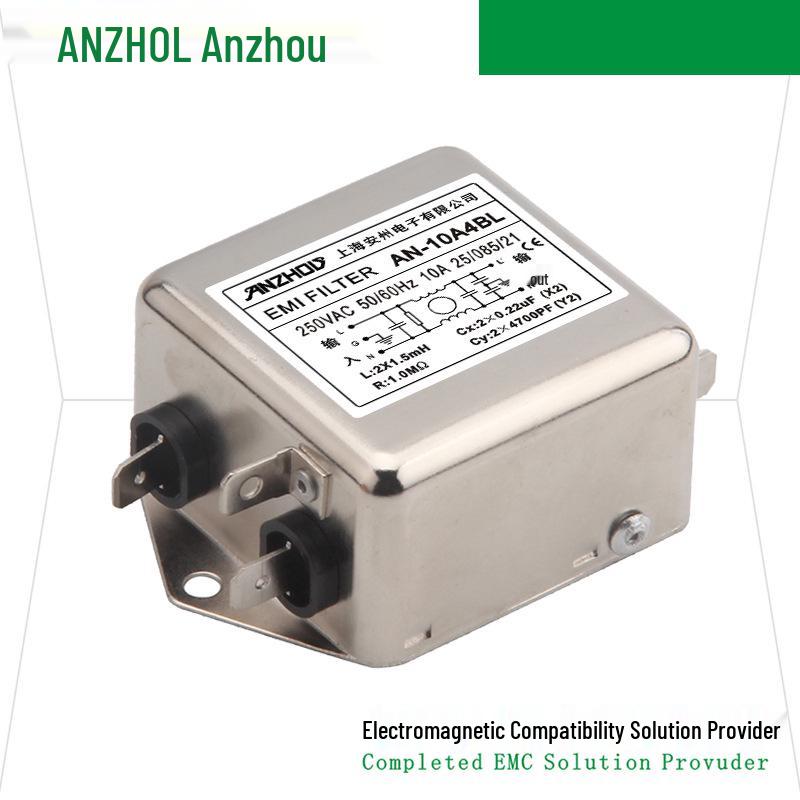 Anzhou 10A EMI Noise Power Filter AN-10A4BL