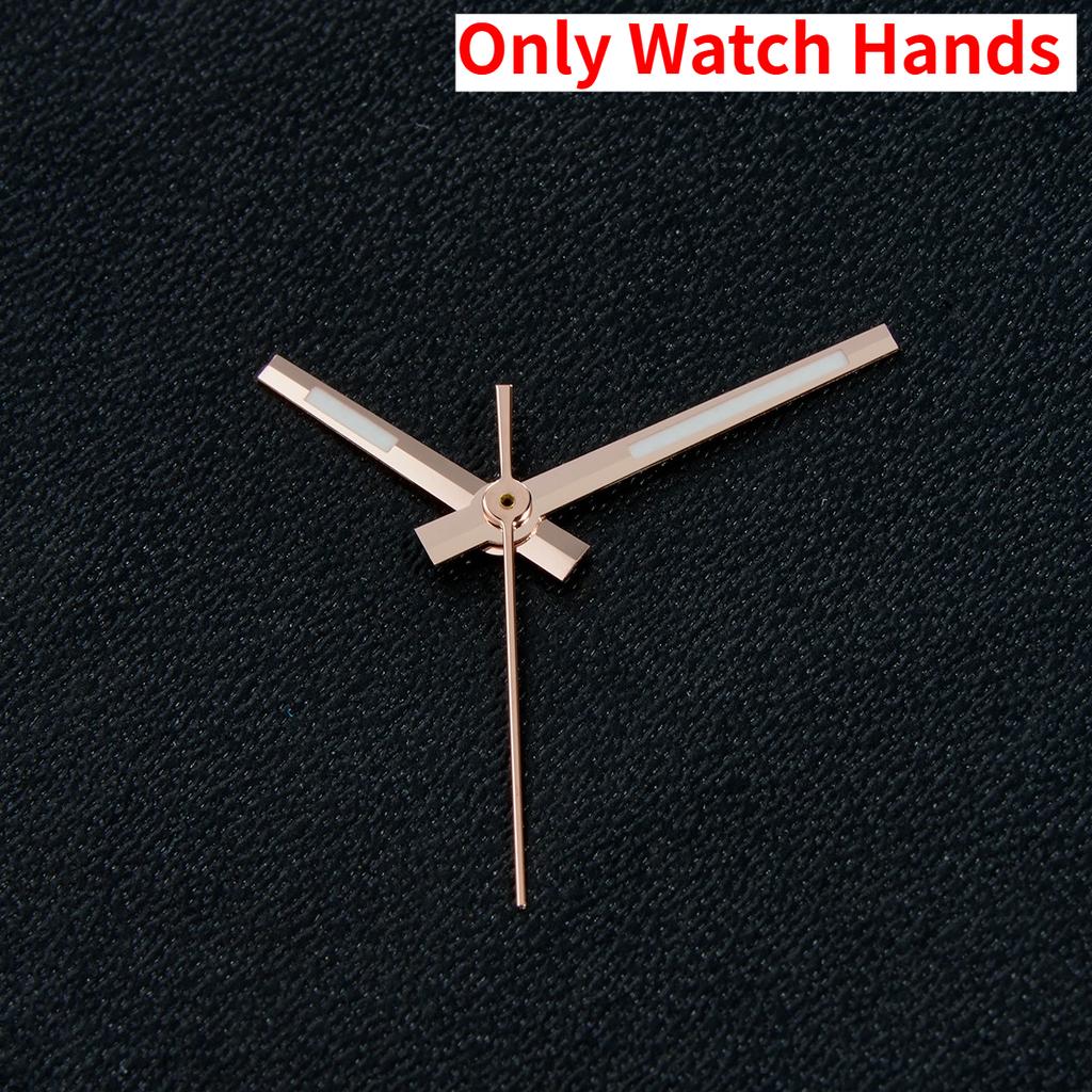 NH35 Watch Dial and Watch Hands 28.5mm Geometric Shapes Texture Dial Green Luminous Watch Accessories for NH35 NH36 Movement
