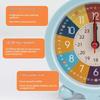 Children Time Teaching Early Learning Desktop Alarm Clock Silent Wake Up for Bedroom Living Room Daily Use