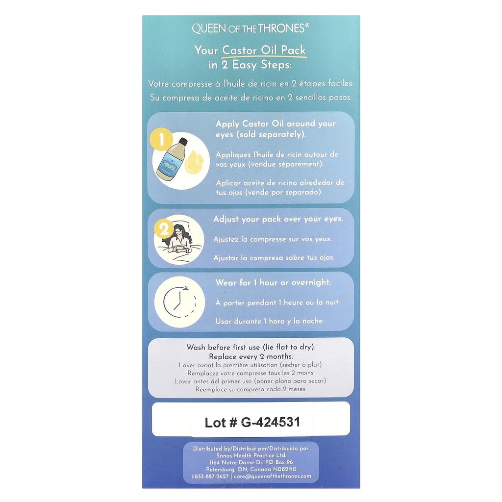 Castor Oil Pack, Eye, 1pc