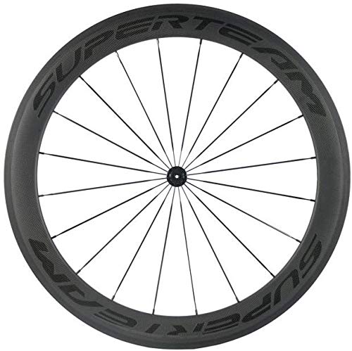 Superteam Carbon Bicycle Wheels, Front 60mm, Rear 88mm, Clincher Road Wheels, 700C (Transparent Black)