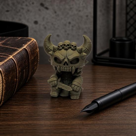 Figura de Guerreiro Esqueleto Impressa em 3D, Estátua de Esqueleto Sentado para Halloween, Decoração Colecionável de Esqueleto Gótico para Festa de Feriado, Casa, Escritório