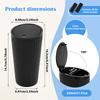 2 Pièces Poubelle de Rangement de Porte de Voiture avec Couvercle Mini Seau de Rangement de Voiture Portable Nettoyage Étanche Poubelle de Véhicule Multifonction