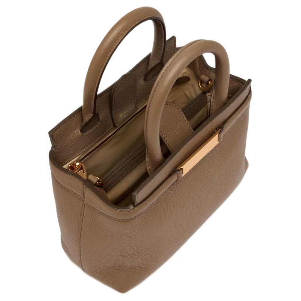 Bally Deco Logo Engraved Tote Bag Women Tote Bags Brown 6312046